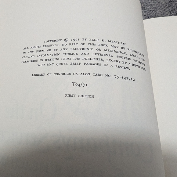 Book. On the Company's Service. Ellis K Meacham. First Edition. 1971.. - Picture 6 of 10